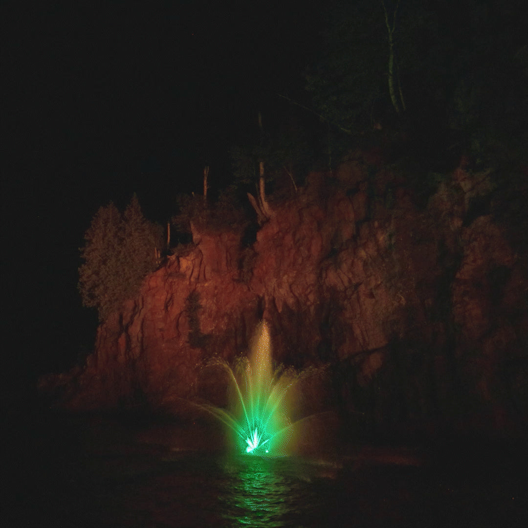 Kasco RGB LED fountain lighting in green