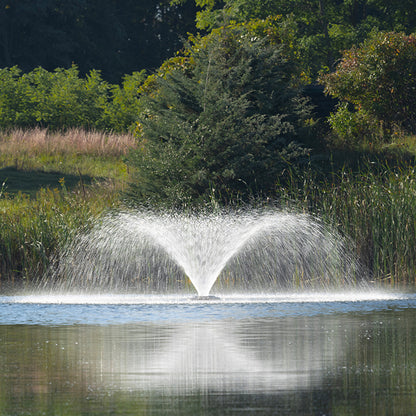 Kasco VFX 2 HP aerating fountain operating on a pond