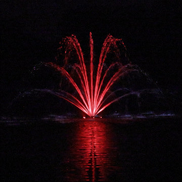 Kasco composite LED fountain lighting in red
