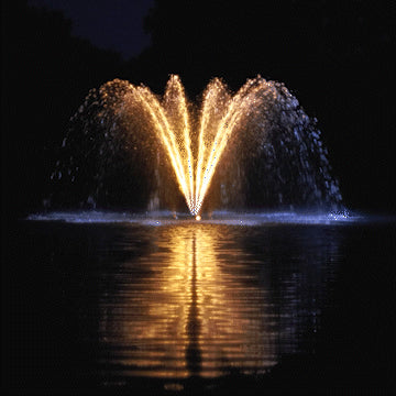 Kasco stainless steel LED fountain lighting in warm white
