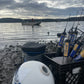 In-Situ water quality equipment and LakeTech buoy staged at a lakeshore