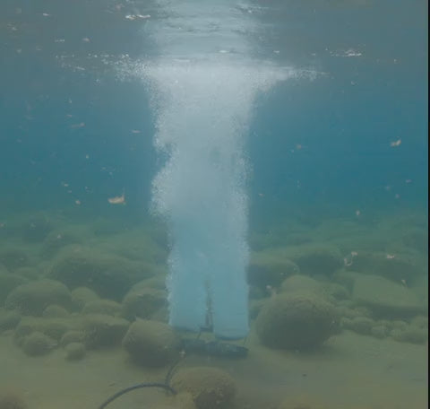 Video: Kasco RobustAire dual-loop diffuser operating underwater