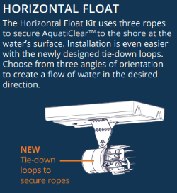 Kasco horizontal float mount for an AquatiClear circulator